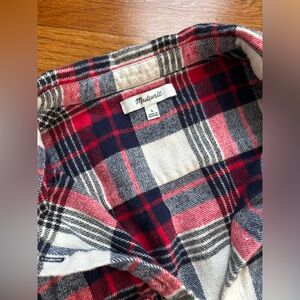 Madewell cozy Plaid flannel Shirt